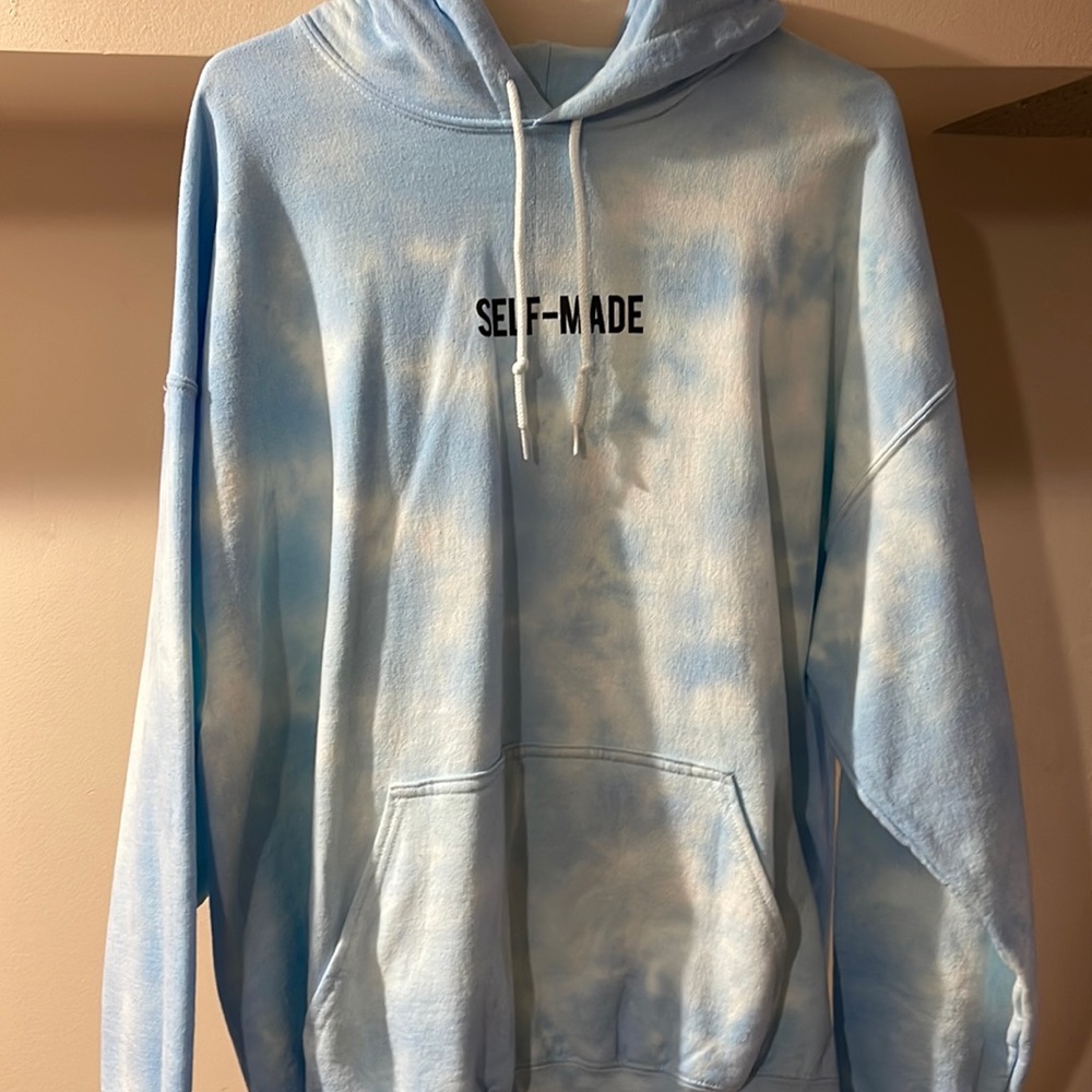 White Blue Tie-dye hoodie